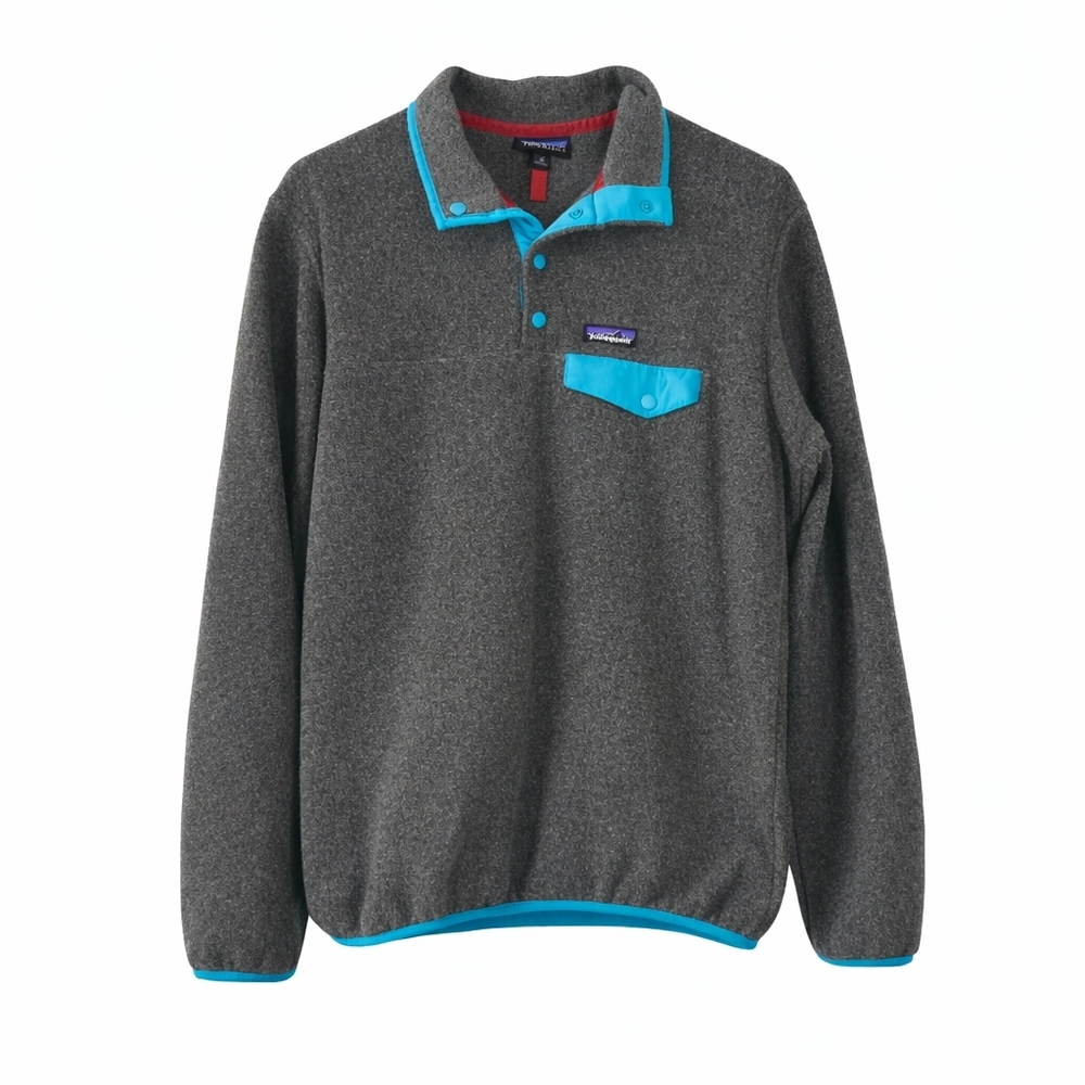 Patagonia Synchilla Snap-T Fleece Pullover Jacket Gray Teal Men’s M